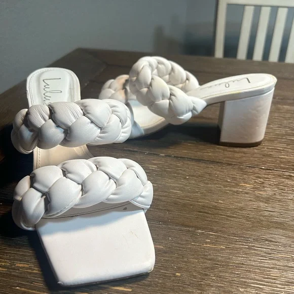 Lulus Swanie white woven sandals size 10 - Picture 3 of 11